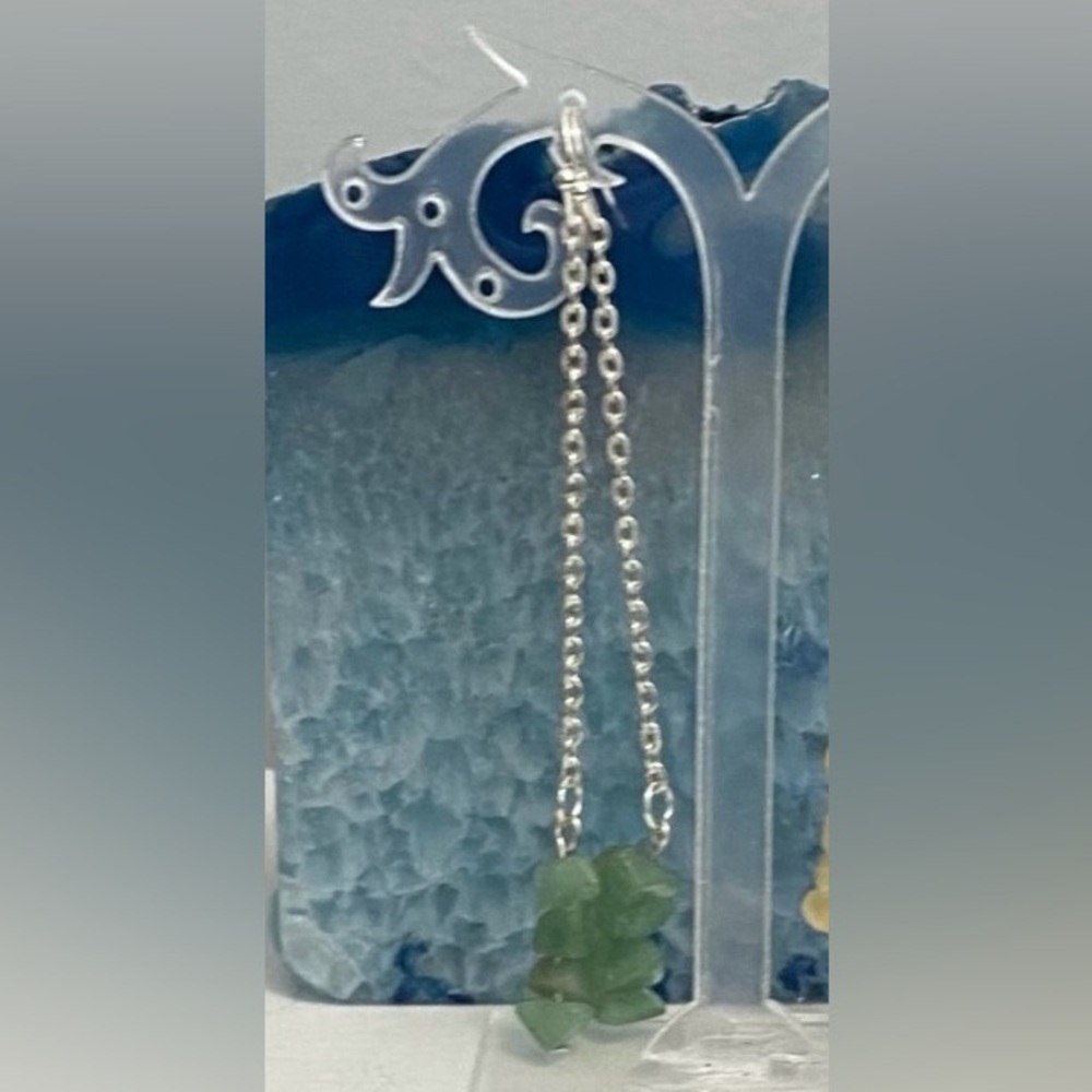 NEW!!  Genuine Aventurine (green) chip eaings